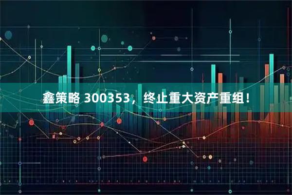 鑫策略 300353，终止重大资产重组！